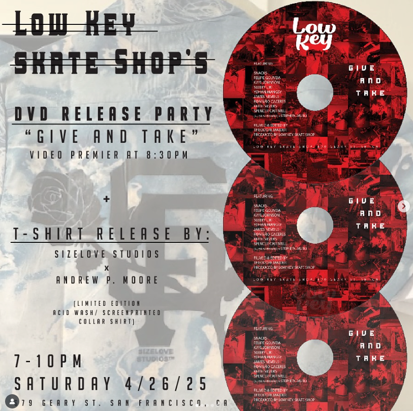 Low Key DVD Release Party 4/26/2025 – Low Key Skate Shop