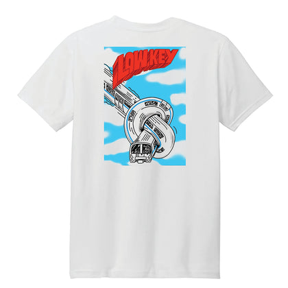 Low Key "Bartplane" - White T-shirt