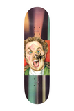 Figgy Block Busters Deck by Baker Skateboards, featuring a graphic of a screaming man with a spider on his face.