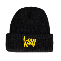 Low Key Stacked Logo - Black Beanie