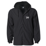 Low Key "World" - Water Resistant Hooded Black Coach Jacket