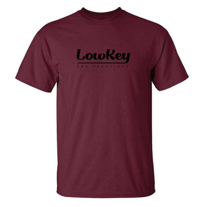 Low Key San Francisco Logo - Burgandy T-shirt