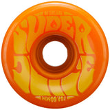 Orange skateboard wheel with 'Super' branding