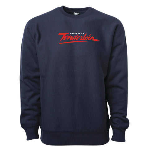 Low Key "Tenderloin Times" - Navy Blue Crewneck Sweatshirt