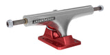 Independent Stage 4 Hollow Bar Logo 151mm skateboard truck, silver hanger, red baseplate
