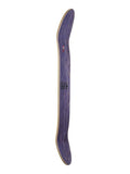 Purple Deathwish Chris Athans Heatstroke 8.475 skateboard deck, side profile against a white background.
