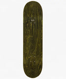 "Unicode 8.375" Skateboard Deck by Quasi Skateboards, dark green with a natural wood grain finish.