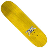 Anti Hero Cody Chapman Kenji Goto Deck 8.75, a yellow wooden skateboard deck with a black and white eagle graphic.