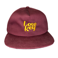 Low Key Stacked - Burgundy Hat