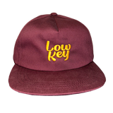 Low Key Stacked - Burgundy Hat