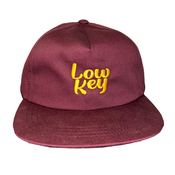 Low Key 5 Panel - Burgundy Hat