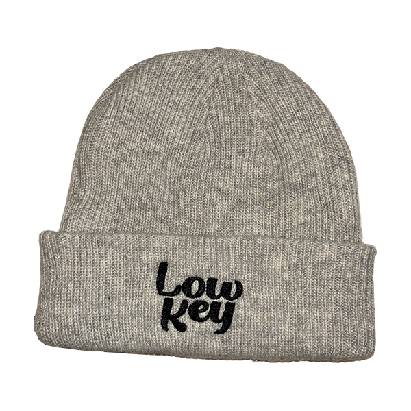 Low Key Stacked Logo - Grey Beanie